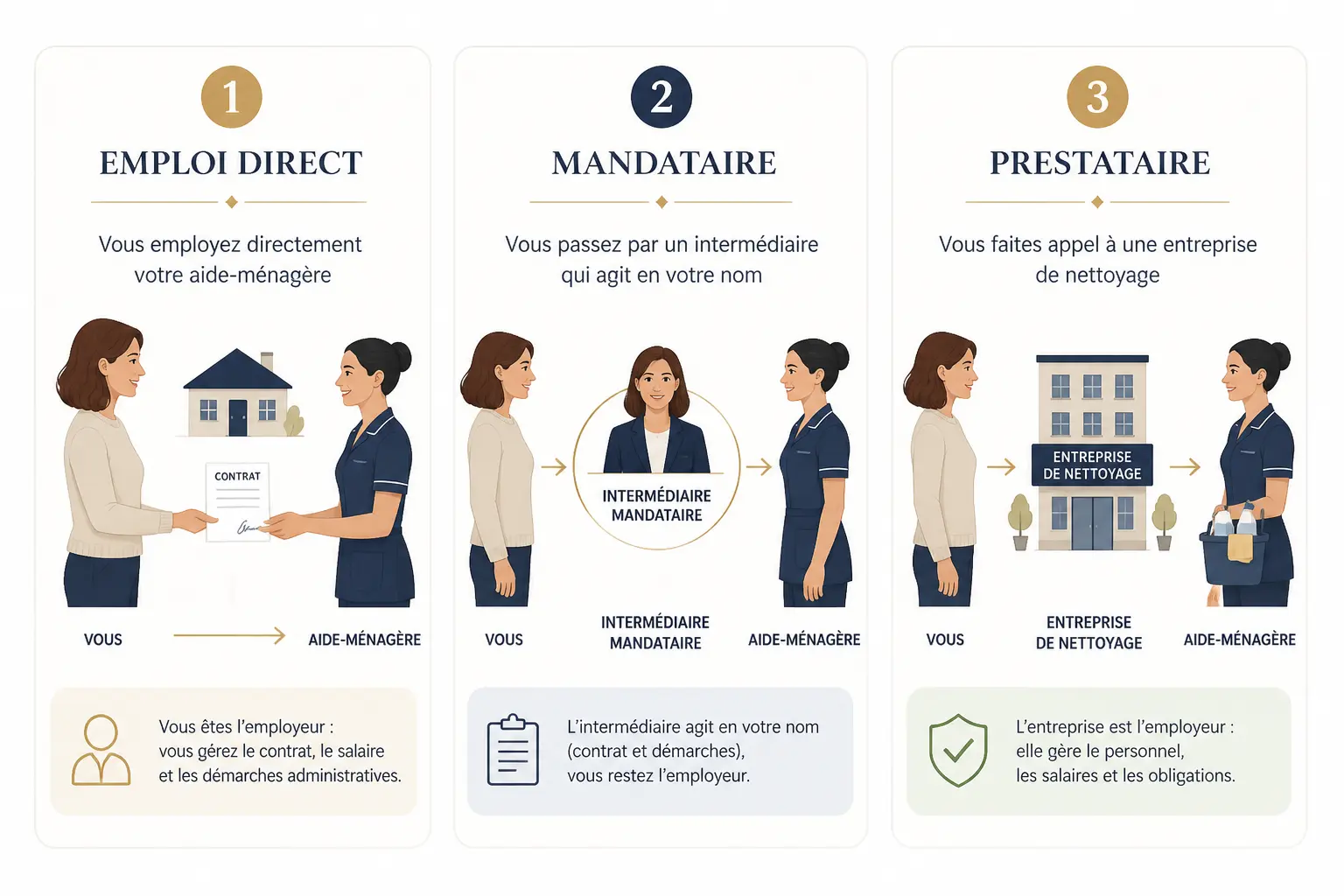 Déclaration d’une femme de ménage : choisir la bonne formule avant de commencer