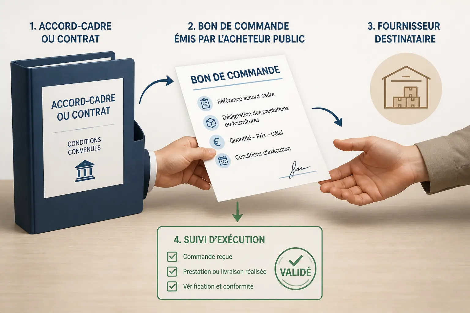 Comment les bons sont émis, attribués et suivis en pratique