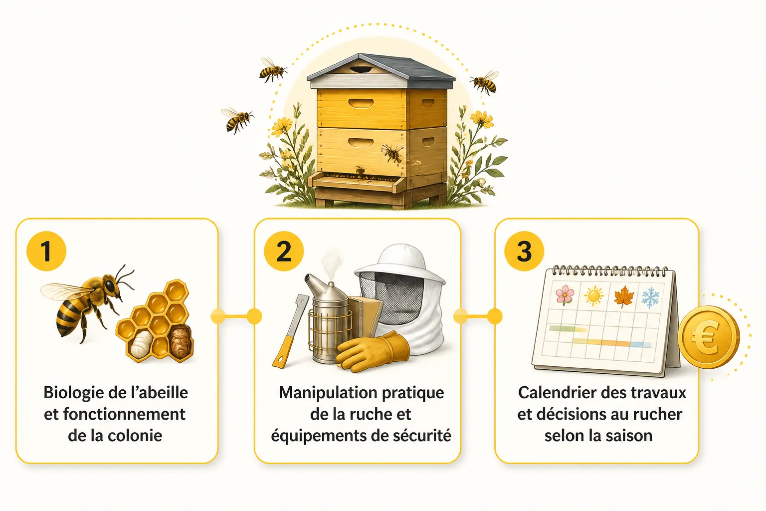 Le programme d’une bonne formation en apiculture et le vrai coût à prévoir
