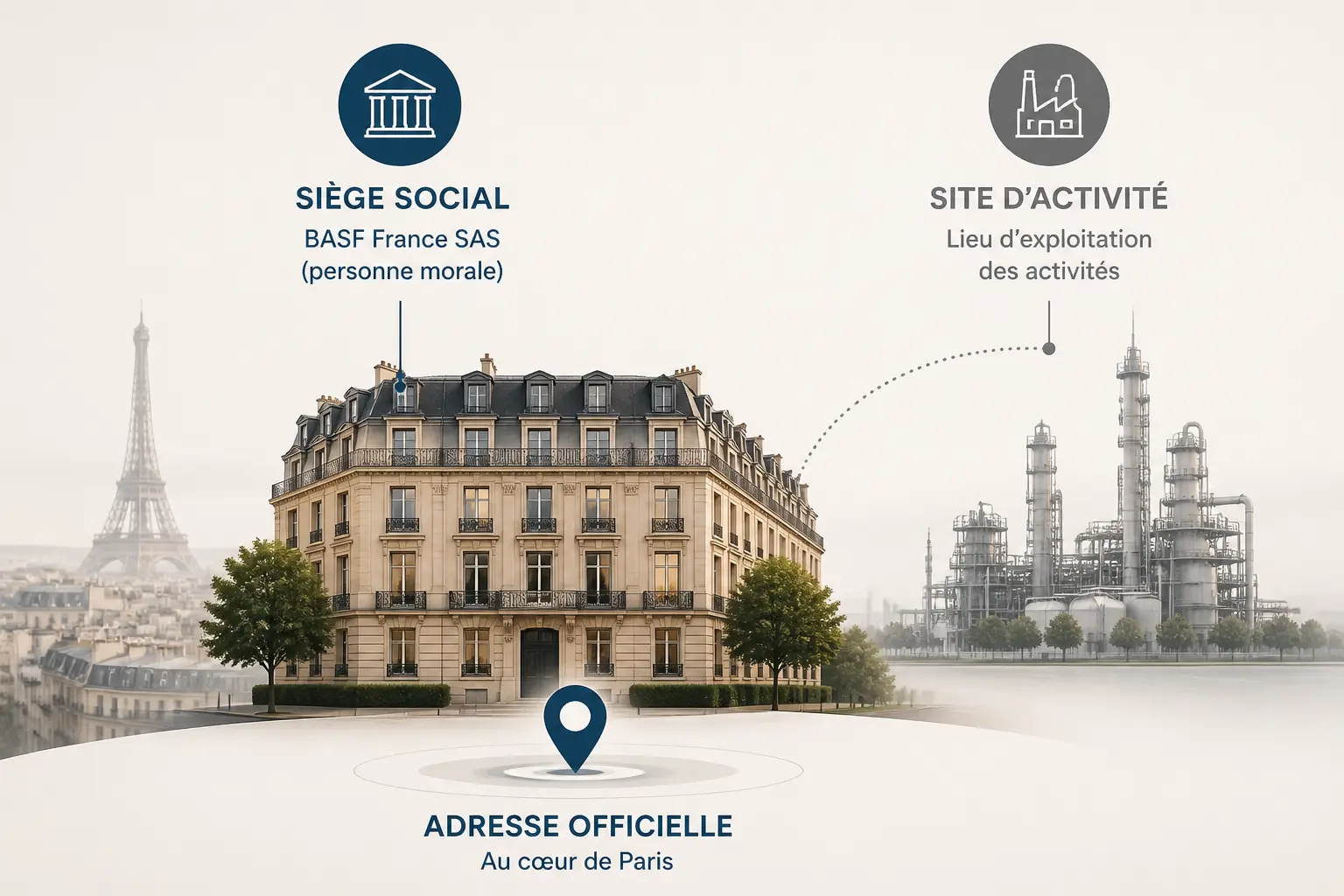 Siège social, adresse et établissements déclarés : ce qu’il faut distinguer