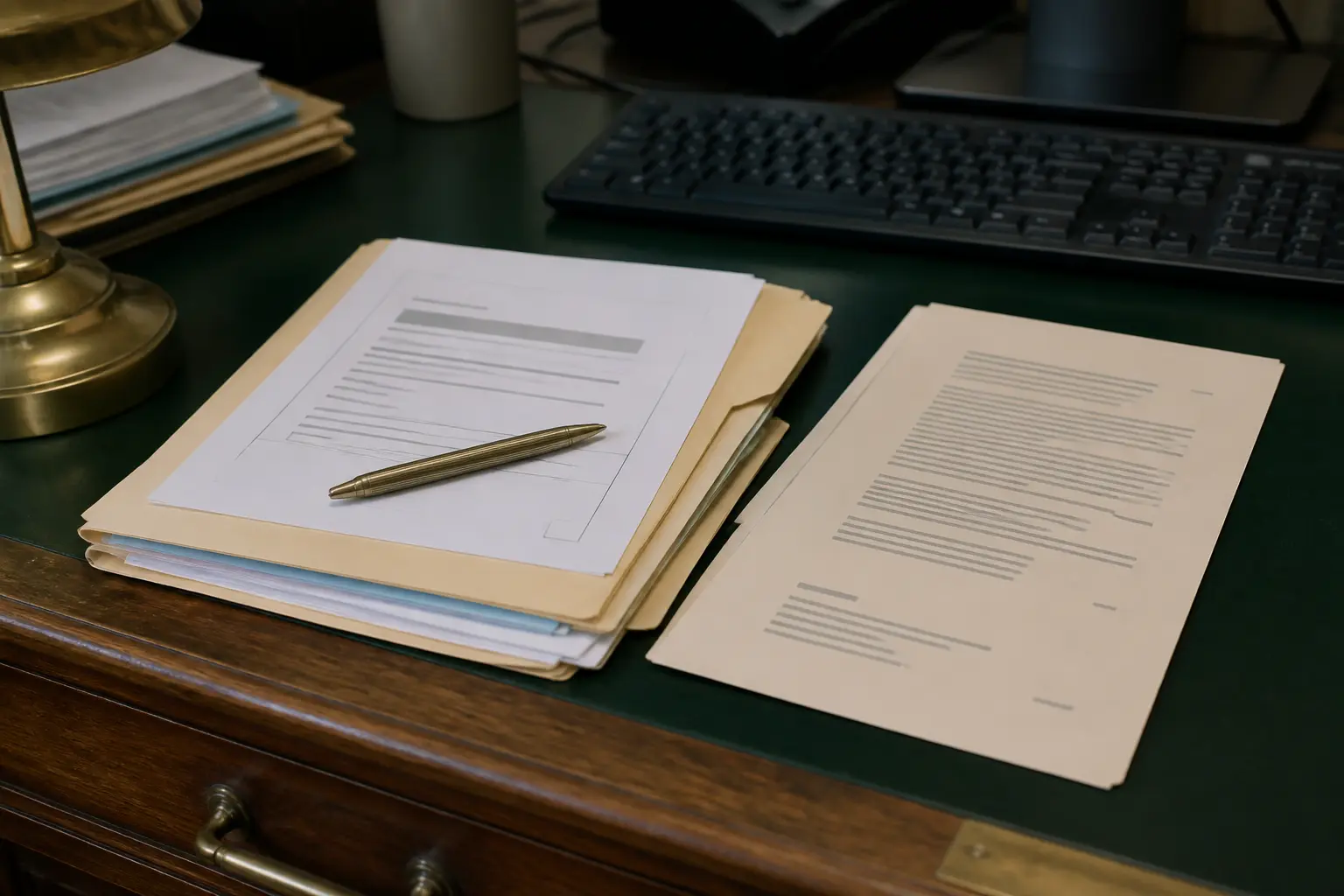 Dossier administratif et notice médicale sur un bureau municipal, illustrant la disponibilité d'office pour raison de santé
